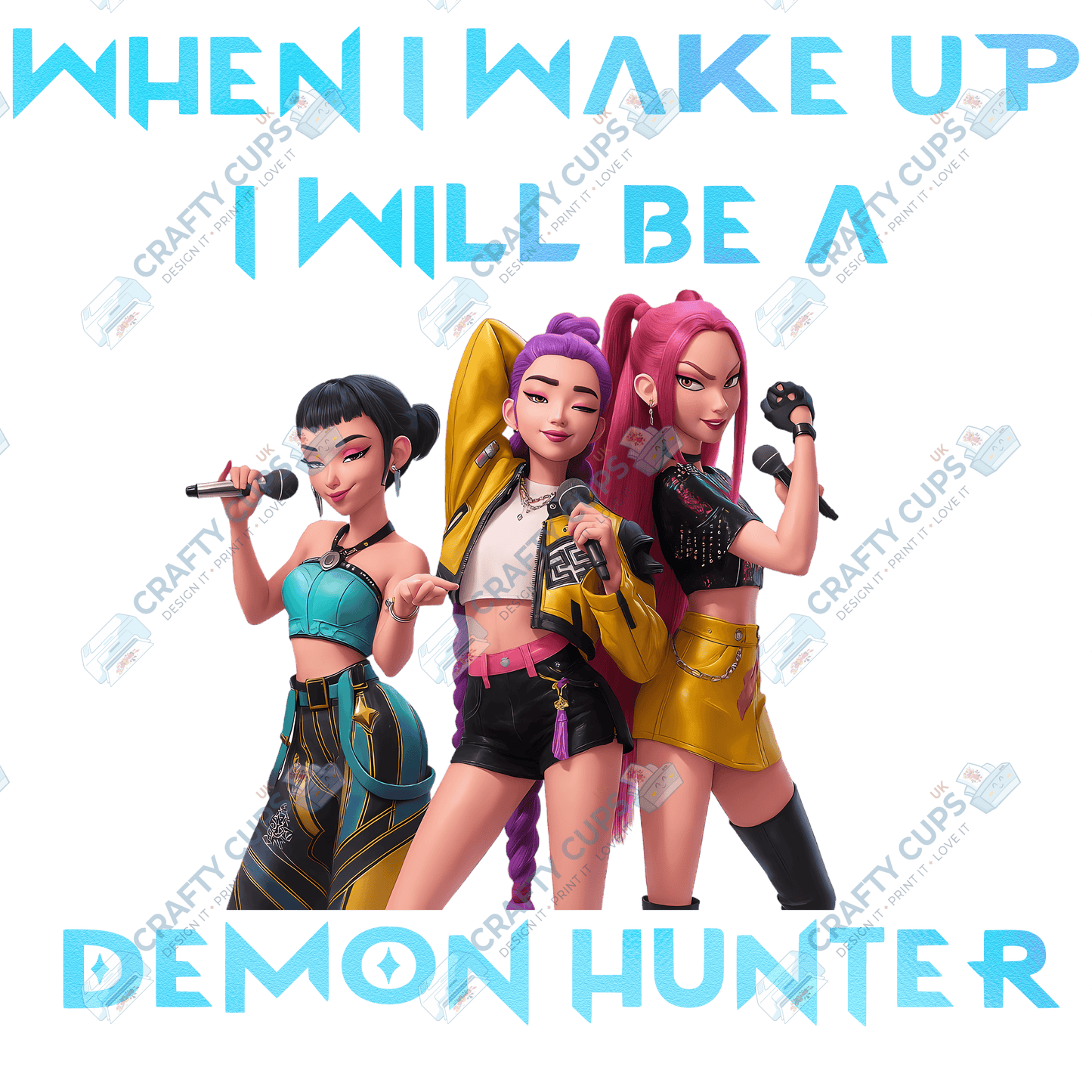 Demon Hunters Birthday DTF Transfer – Various Designs & Sizes, Heat Press Ready