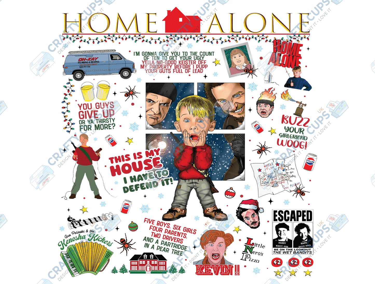 10-Inch Christmas DTF Transfers UK – Ready-to-Press Festive Heat Transfers for Clothing & Gifts