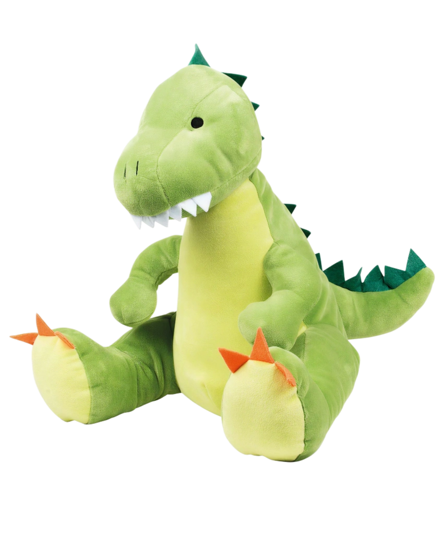 Genuine Mumbles Zippie Dinosaur Plush Toy 42cm Green | Personalisation Ready Teddy | Embroidery, DTF & Sublimation Friendly