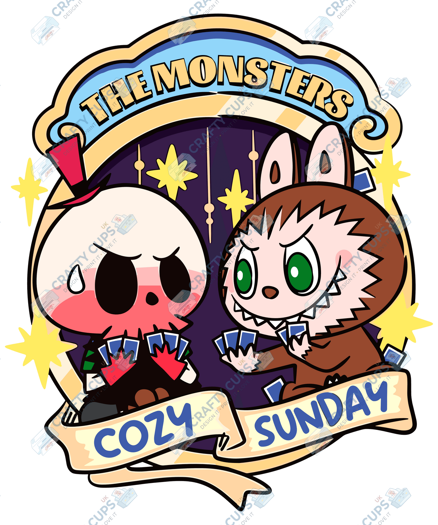 Chibi Monsters DTF Transfer – Cute Anime Style Various Sizes & Designs