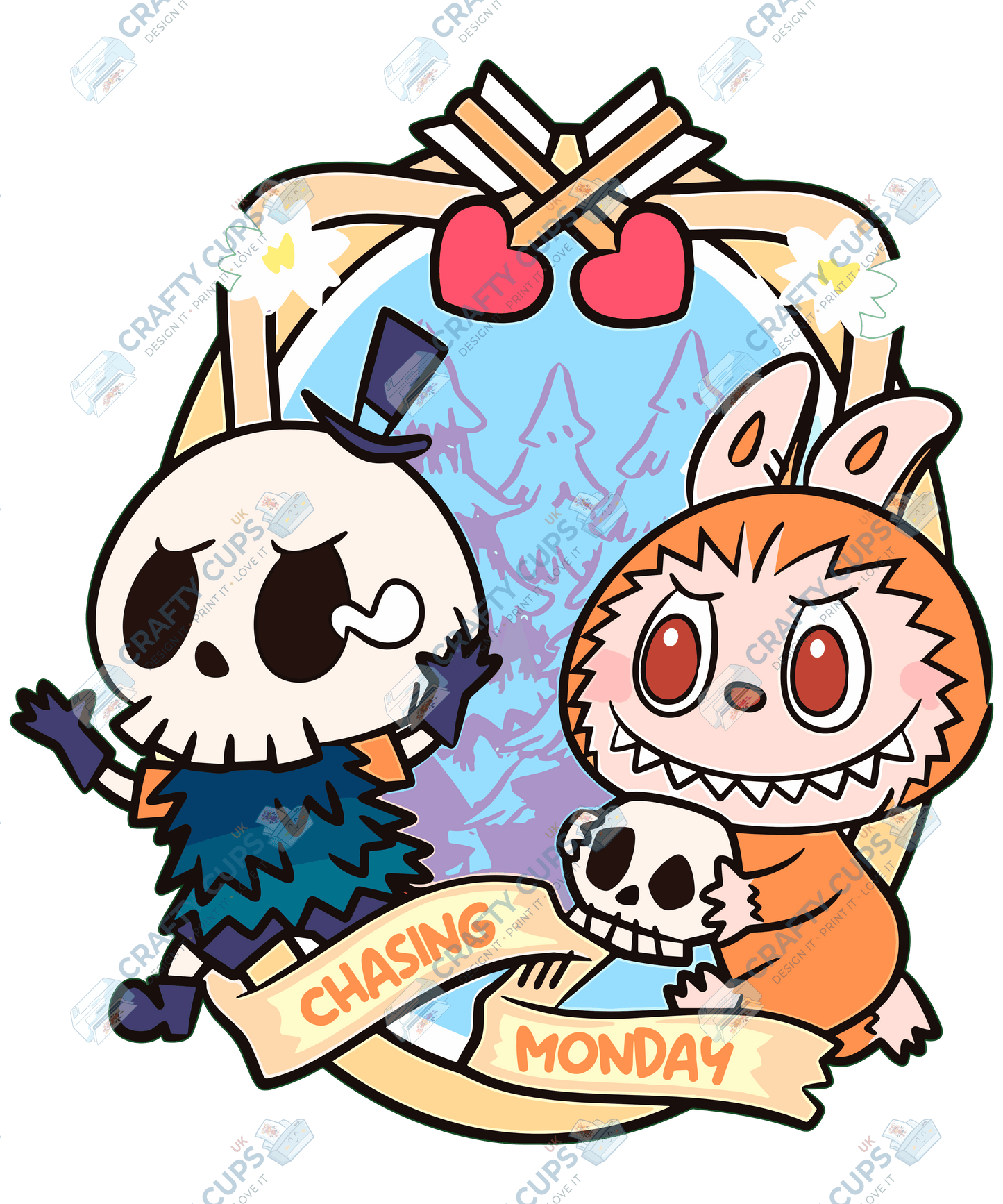 Chibi Monsters DTF Transfer – Cute Anime Style Various Sizes & Designs