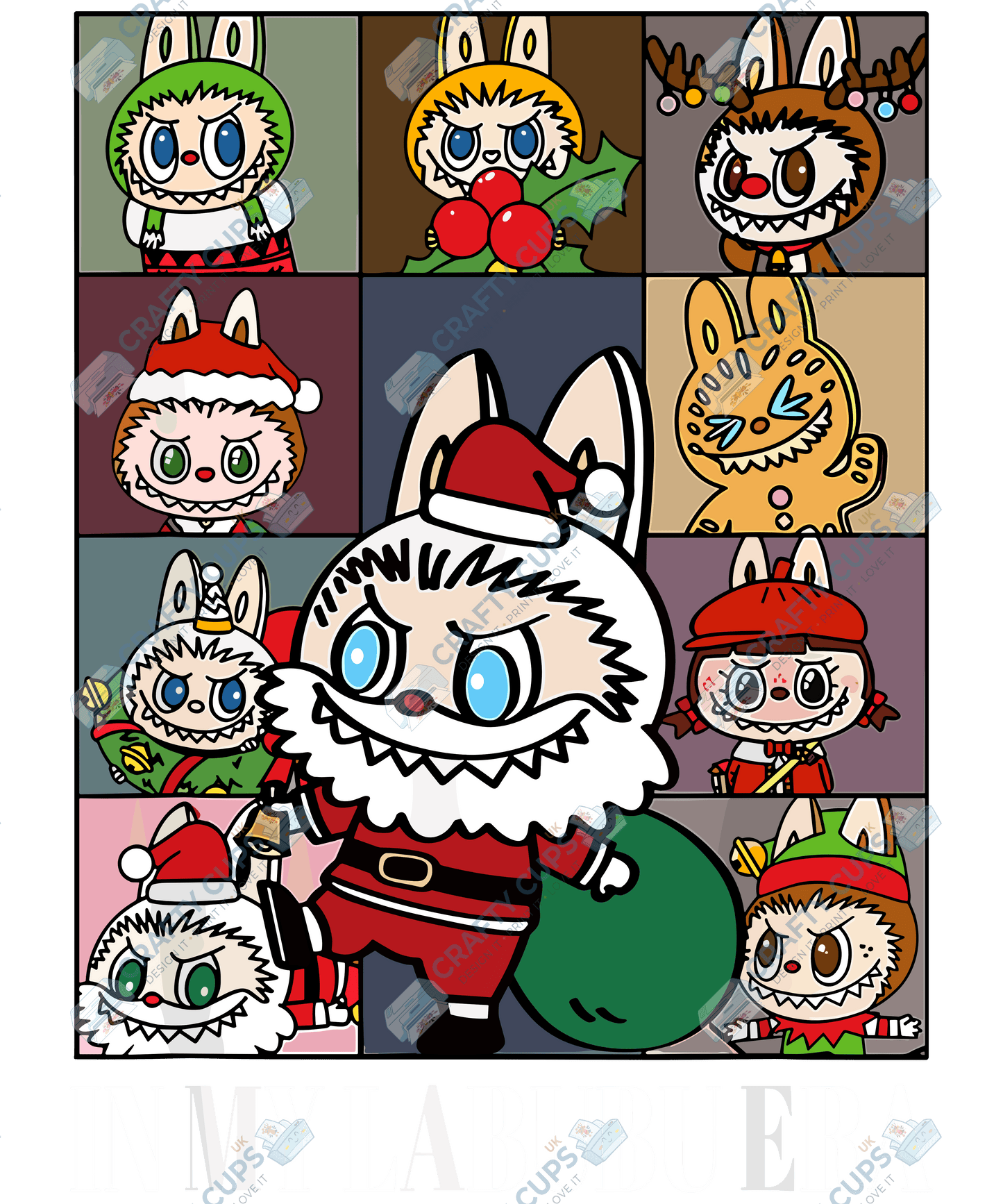 Chibi Monster Christmas DTF Transfer – Cute Festive Design, Various Sizes & Designs, Heat Press Ready
