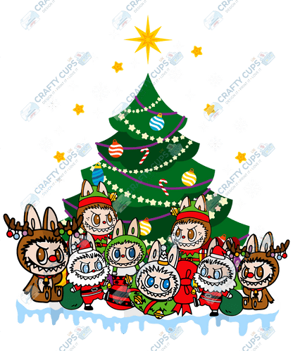 Chibi Monster Christmas DTF Transfer – Cute Festive Design, Various Sizes & Designs, Heat Press Ready