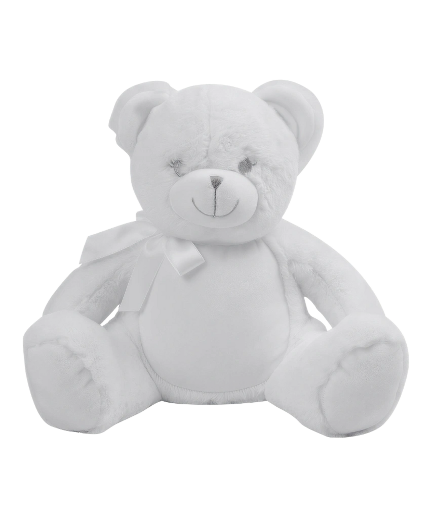 Genuine Mumbles Zippie Baby Bear Plush Toy 40cm | Pink, Blue & White | Personalisation Ready Teddy | Embroidery, Sublimation & DTF Friendly