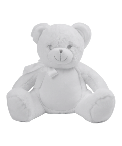 Genuine Mumbles Zippie Baby Bear Plush Toy 40cm | Pink, Blue & White | Personalisation Ready Teddy | Embroidery, Sublimation & DTF Friendly
