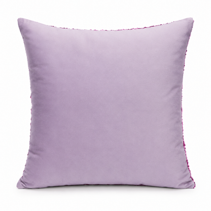 40x40cm Sublimation Sequin Cushion Cover | White/Pink Reversible Sequins | Zip Closure | Polyester | Blank for Personalisation