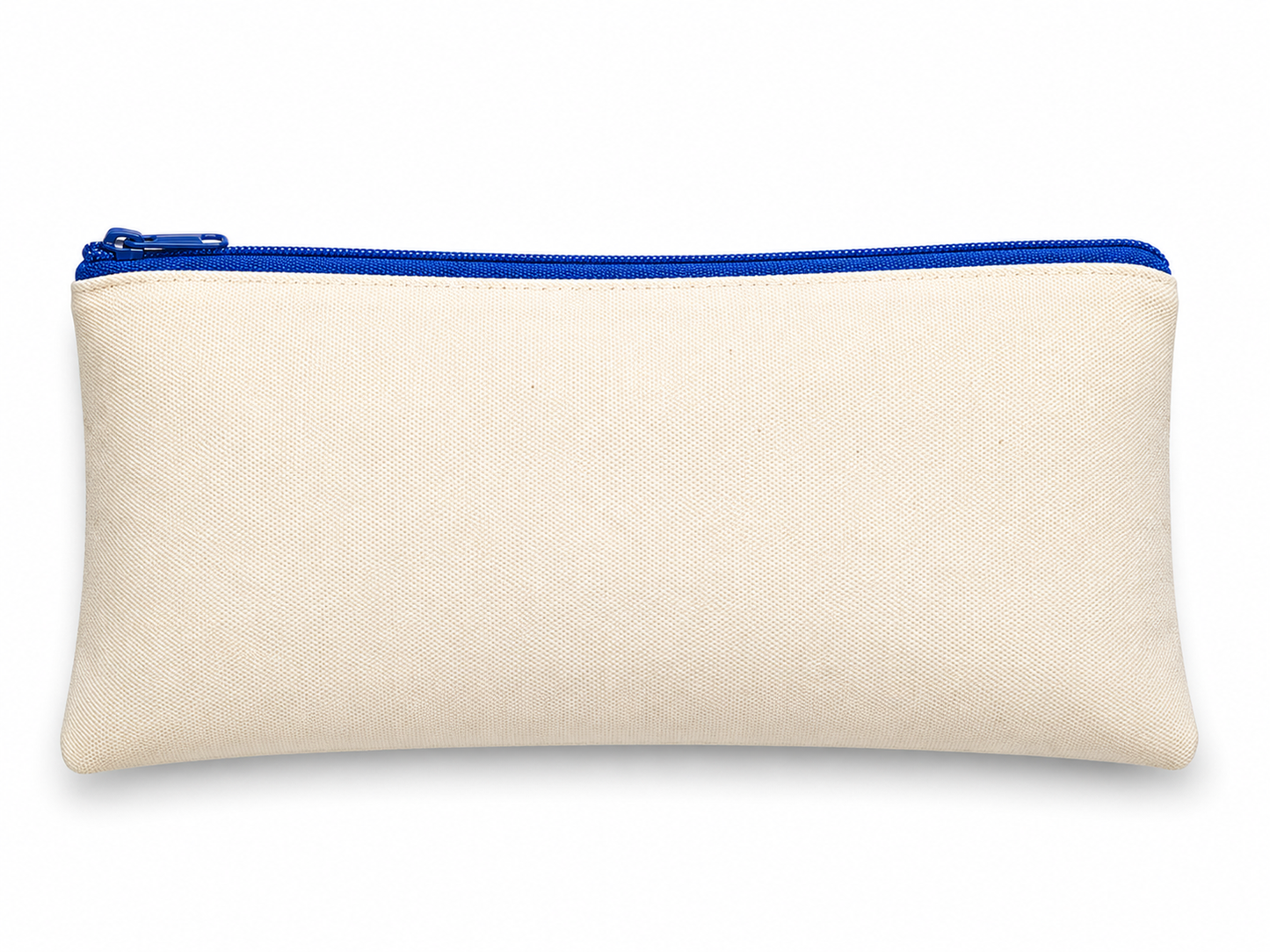 Blank Canvas Pencil Case with Coloured Zip | Cream Personalisable Zip Pouch | Pencil Case | Makeup Bag