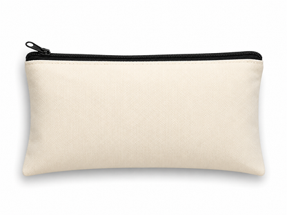 Blank Canvas Pencil Case with Coloured Zip | Cream Personalisable Zip Pouch | Pencil Case | Makeup Bag