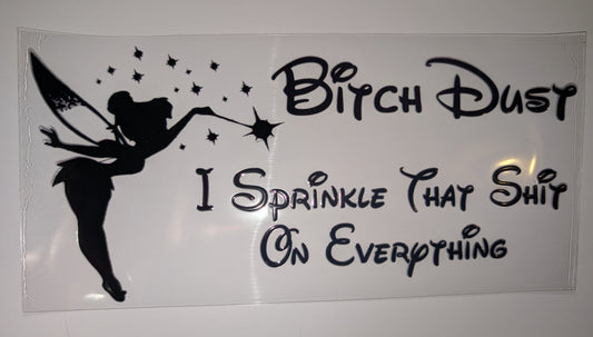 16oz Swear Word Double-Sided UV DTF Wrap | Funny Tumbler Decal | Glass Can Transfer 1