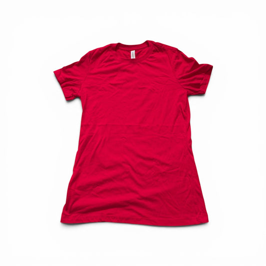 Bella + Canvas Women's Red T-Shirt – Large – 100% Cotton Airlume Jersey Short Sleeve Tee – Brand New