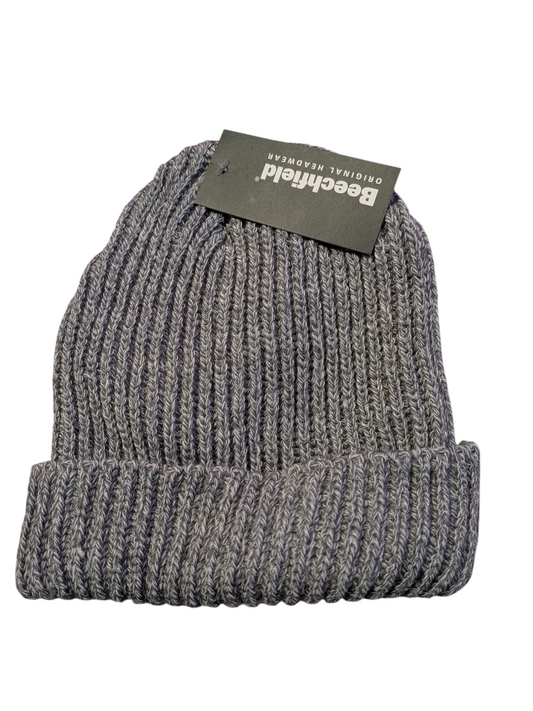 Beechfield Retro Trawler Beanie Hat – Ribbed Knit Cuffed Beanie with TearAway Lab|Adult