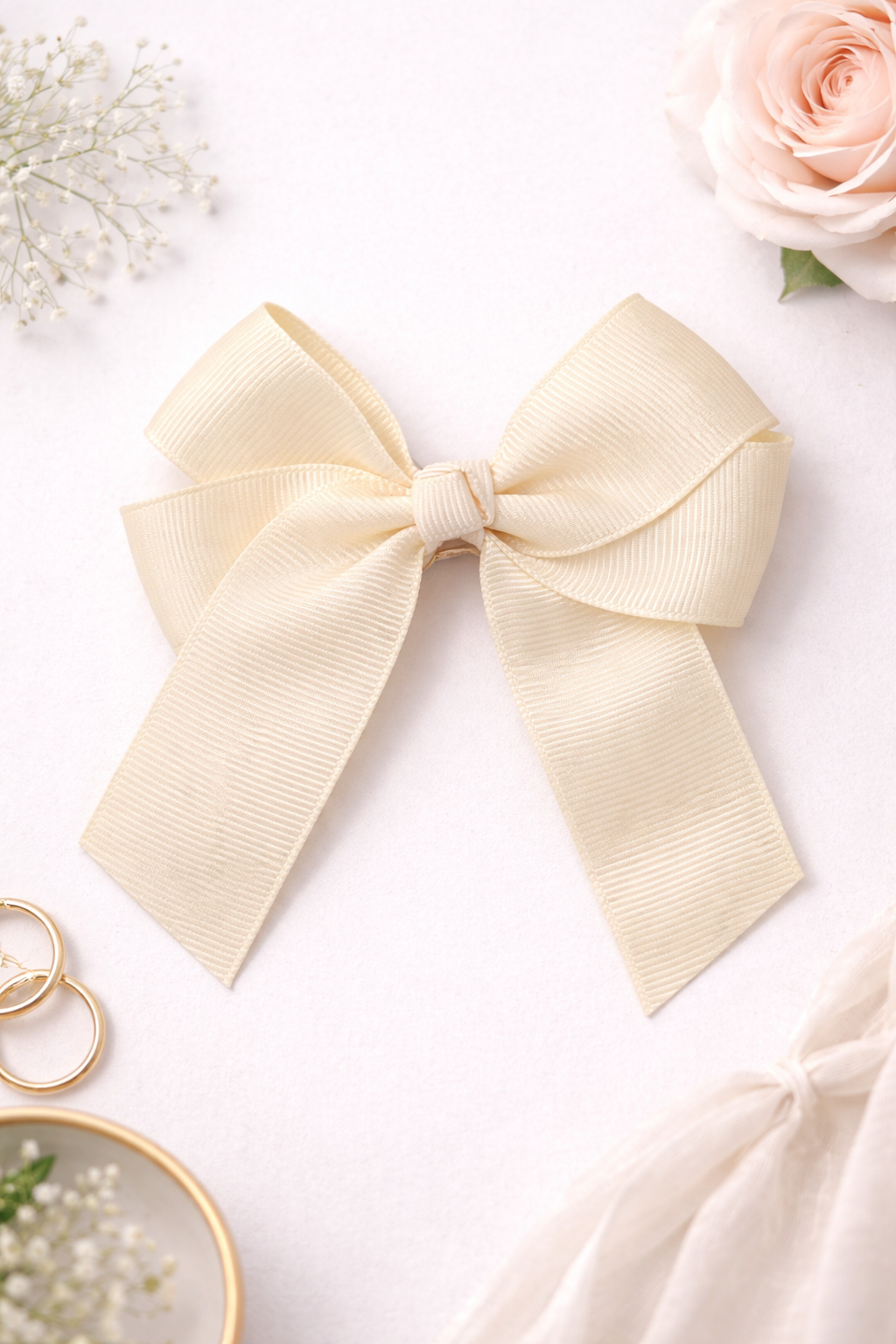 4 Inch Hair Bows with Crocodile Clip | Grosgrain Bows in Multiple Colours | Perfect for DTF Bow Designs