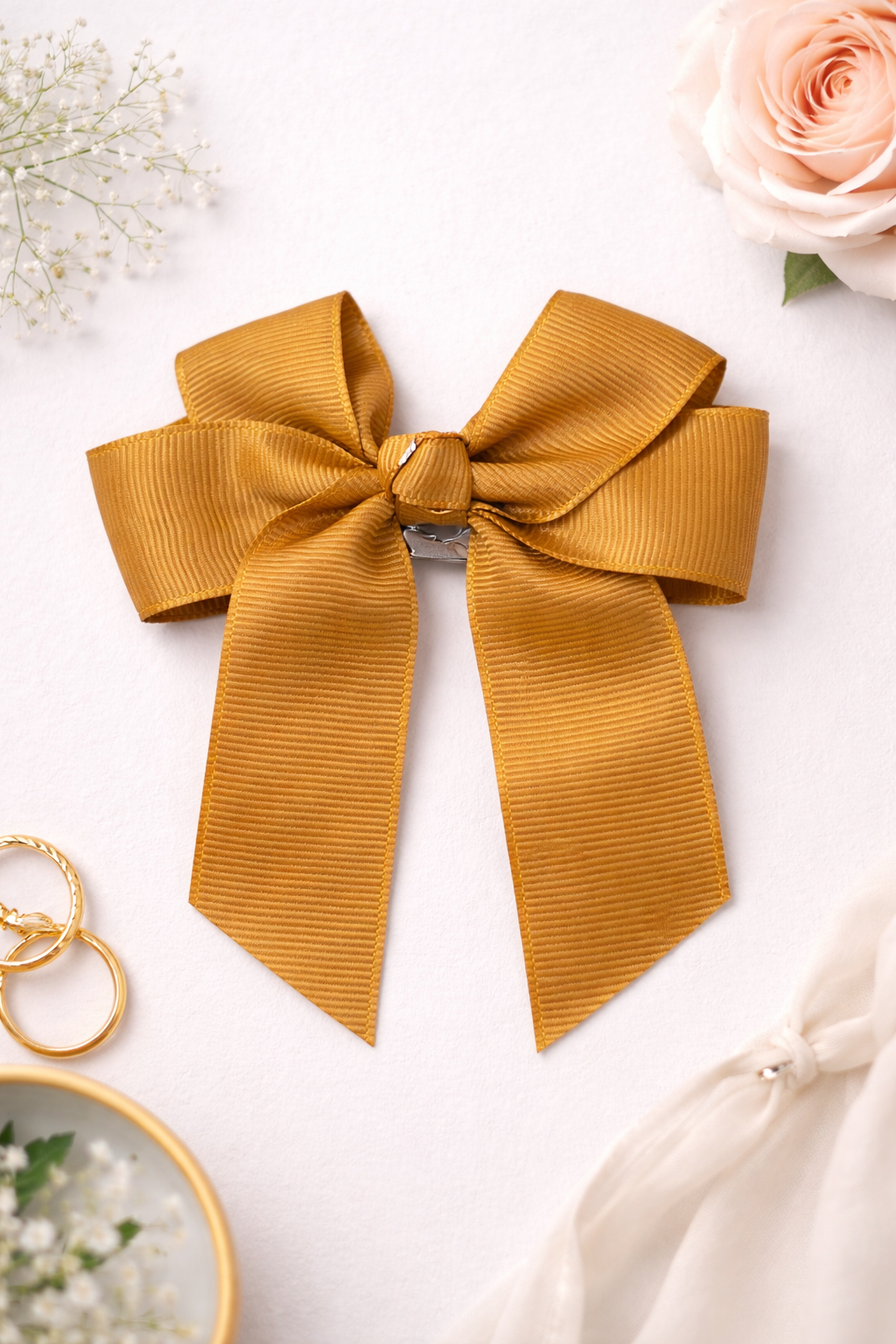 4 Inch Hair Bows with Crocodile Clip | Grosgrain Bows in Multiple Colours | Perfect for DTF Bow Designs
