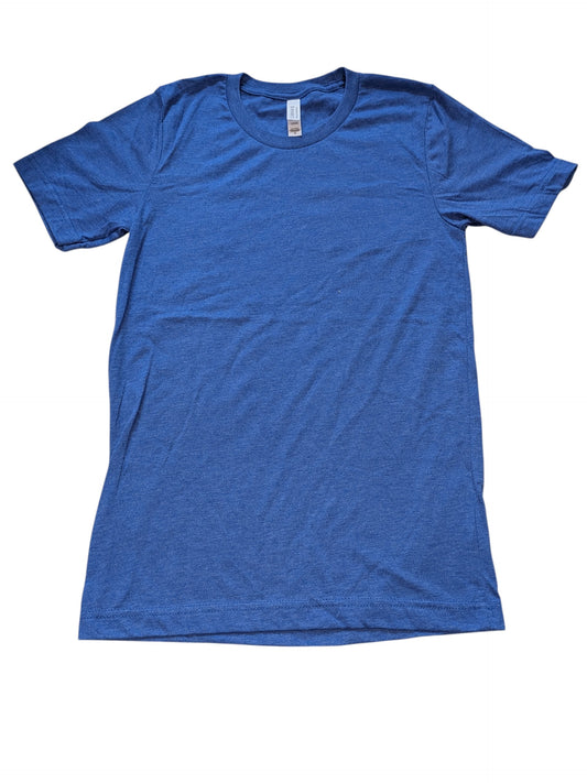 Bella + Canvas Heather Royal Blue T-Shirt XS | Cotton Polyester Blend | Premium Unisex Tee