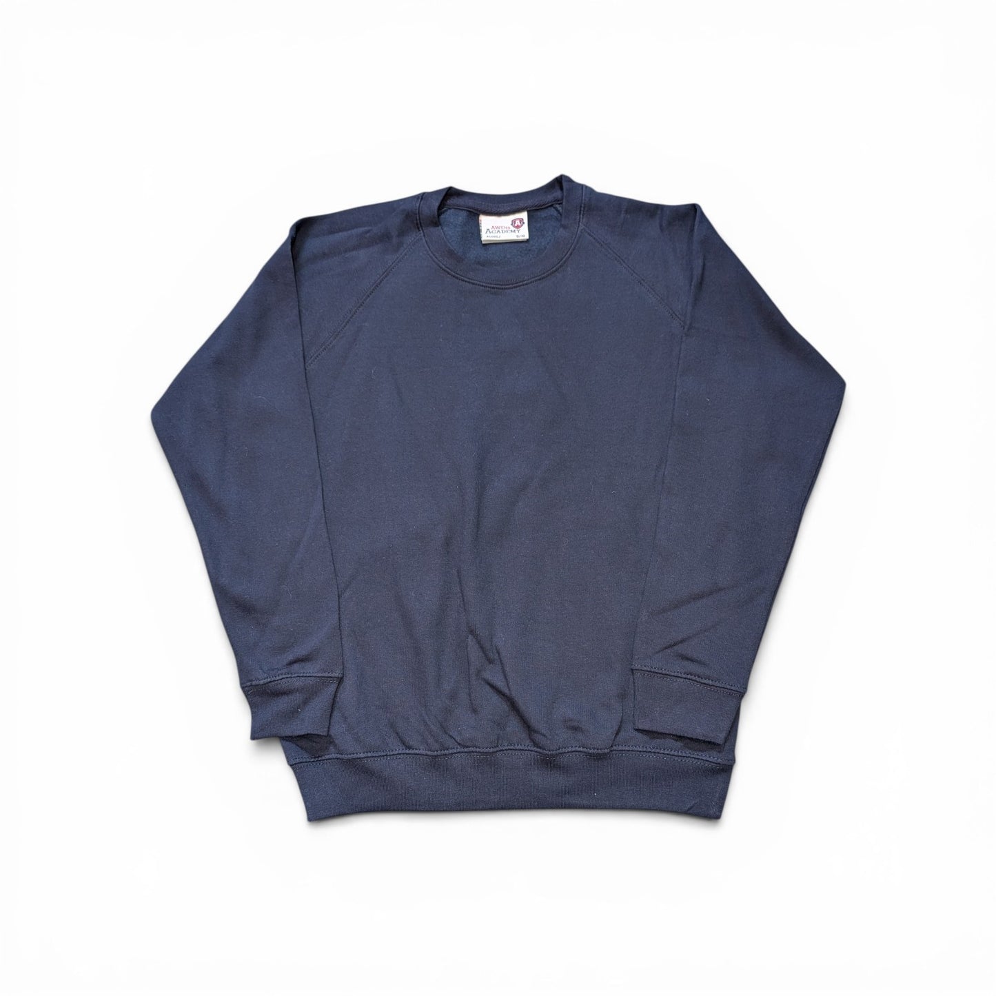 Adwis Academy School Jumper – Navy Blue – Age 9-10 Years – Long Sleeve Sweatshirt with Name Tag
