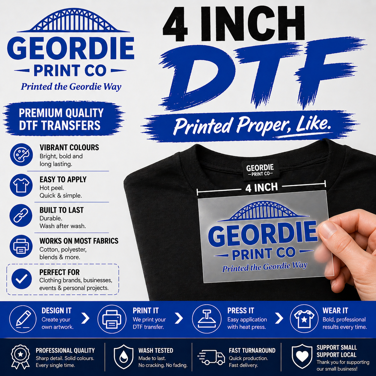 Custom DTF Decal – 4 Inch | UK Printed with Online Designer