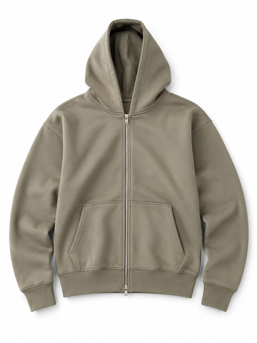AWDis Signature Heavyweight Zoodie – Green Adult Large Premium Zip Hoodie 440GSM