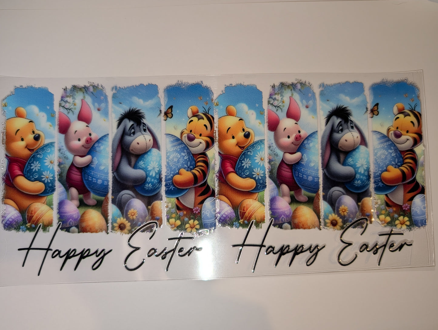 16oz Easter Double-Sided UV DTF Wrap | Bunny Spring Tumbler Decal | Glass Can Transfer 3