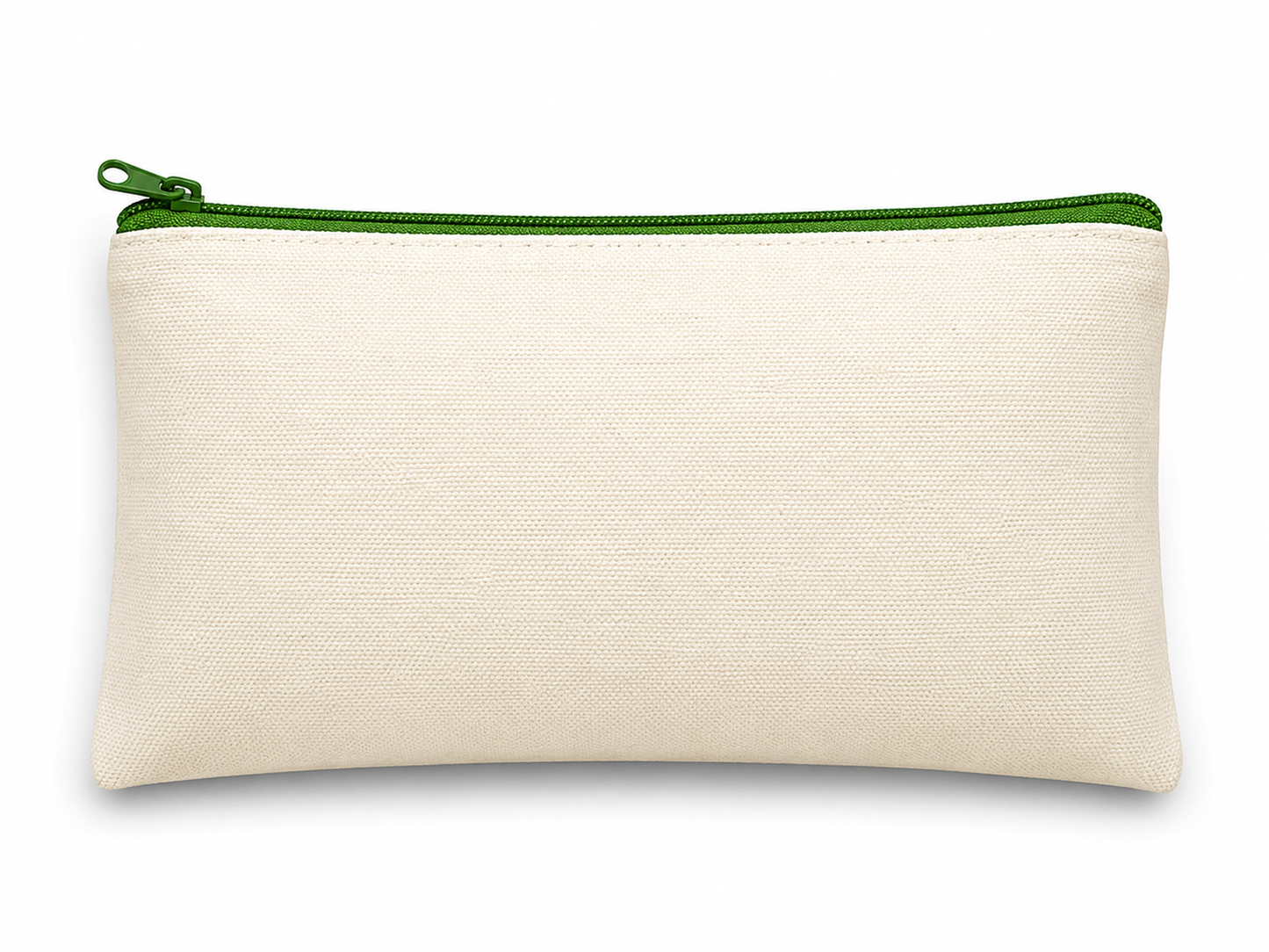Blank Canvas Pencil Case with Coloured Zip | Cream Personalisable Zip Pouch | Pencil Case | Makeup Bag