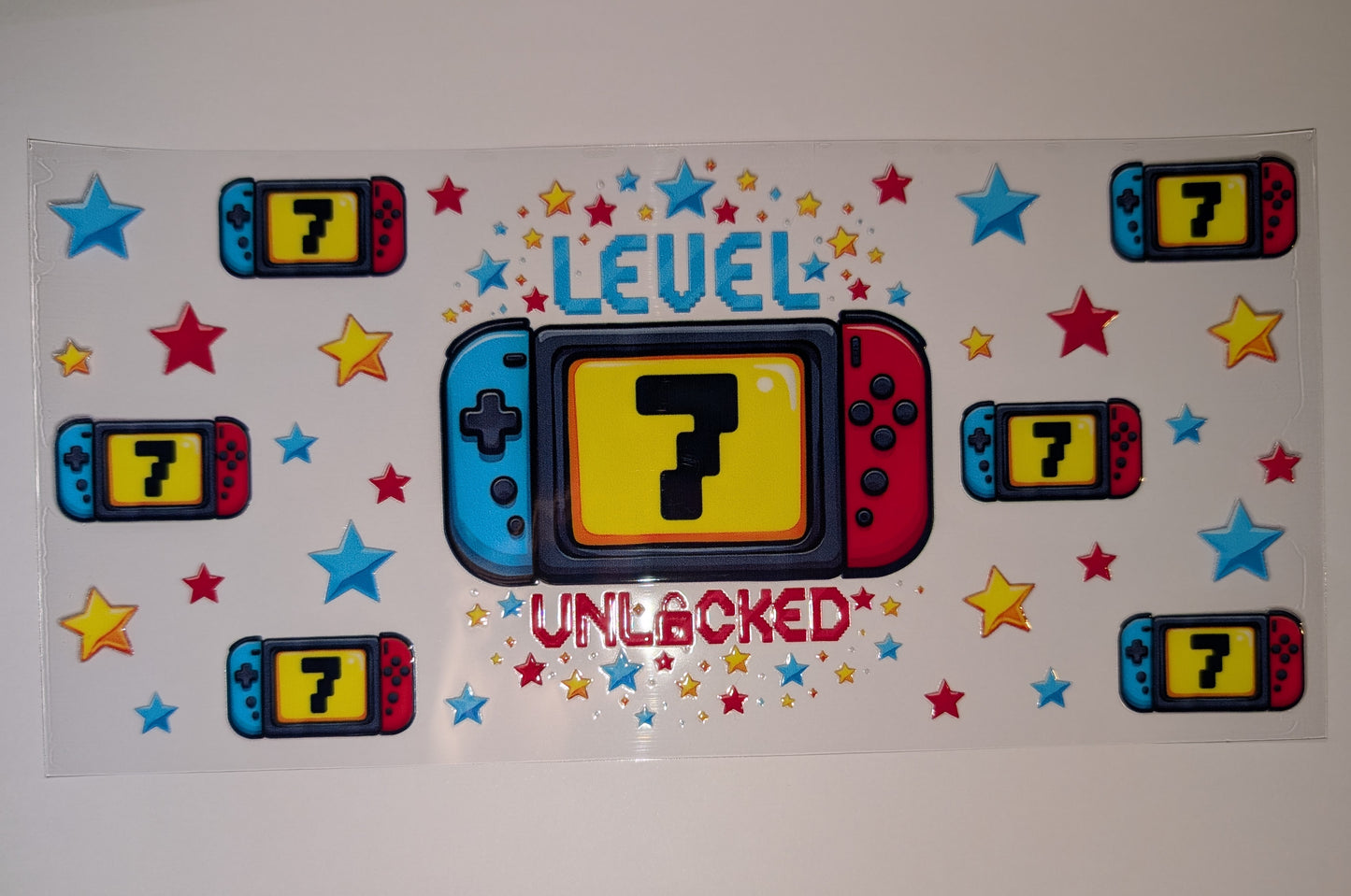 16oz Gaming Console Double-Sided UV DTF Wrap | Switch Inspired Tumbler Decal | Glass Can Transfer